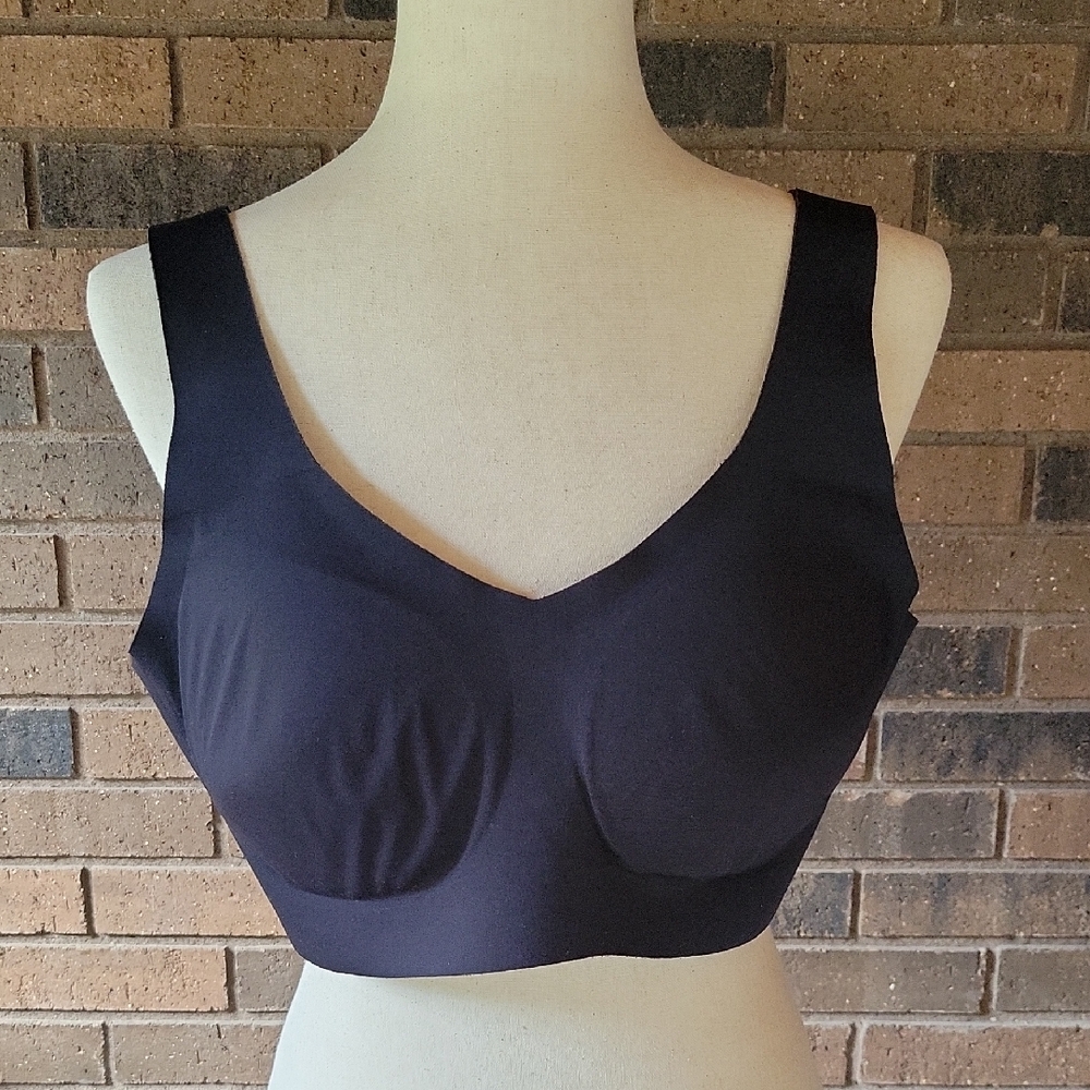 Honeylove v neck black bra, size 1X